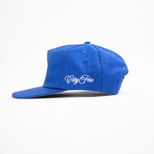 Load image into Gallery viewer, LA Unstructured 5 Panel Hat - Royal / White
